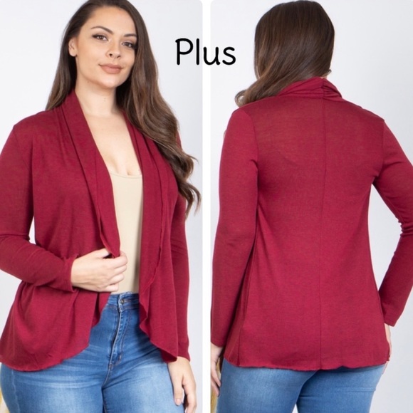 Plus Red Cardigan - Picture 2 of 4